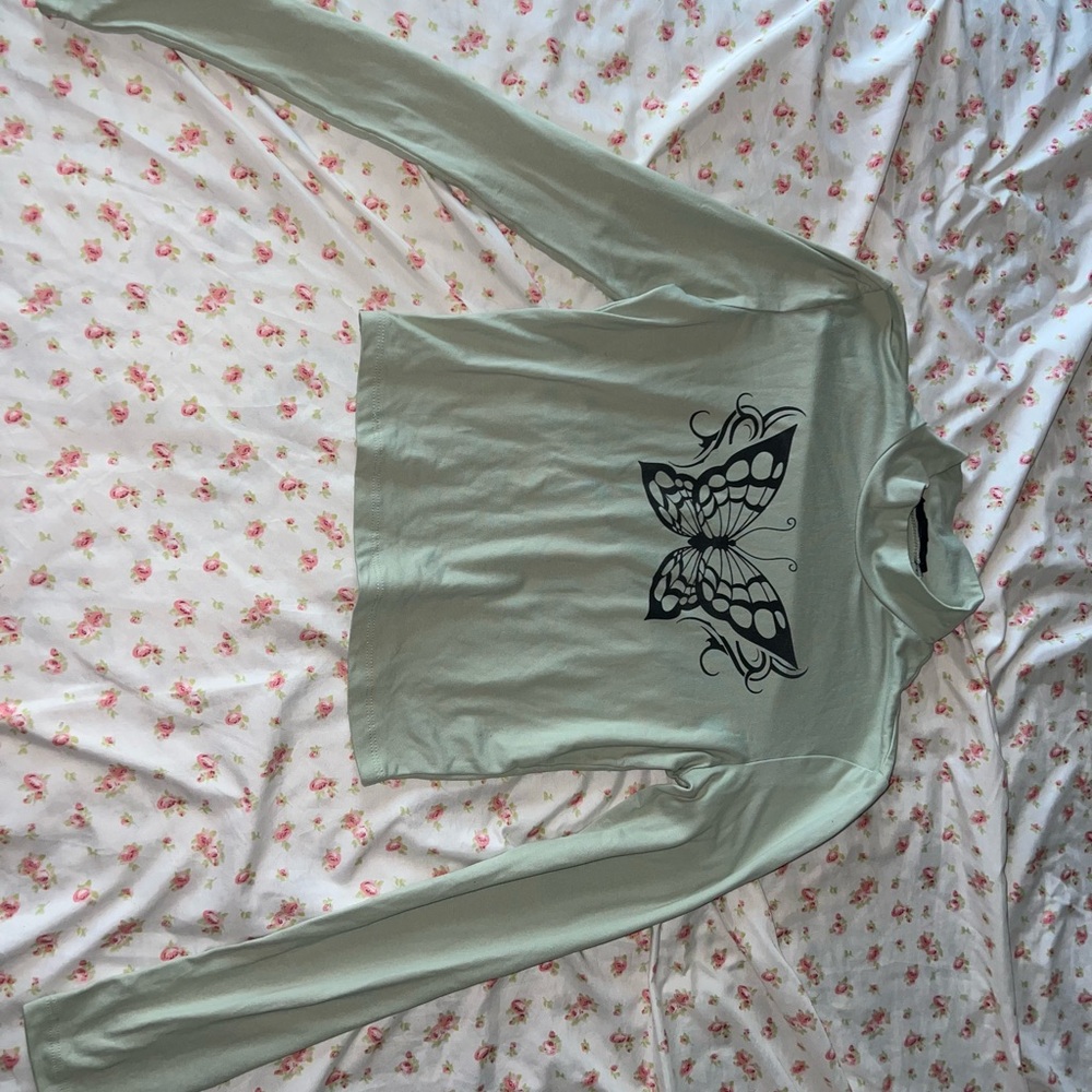 Mint green top